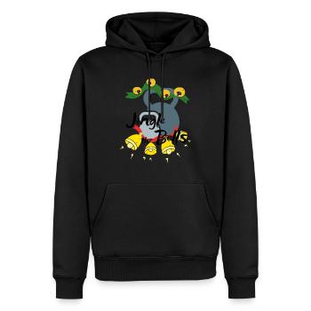 Jingle the Bells - Männer Premium Bio Hoodie - Schwarz - Vorne - Nico (187cm)