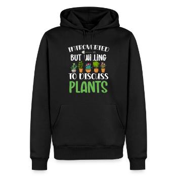 funny present gardener garden lover men women - Sweat à capuche Premium bio Homme - noir - Devant - Nico (187cm)