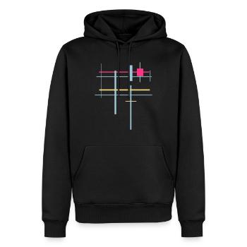 Hintergrund Minimal Vektor Abstrakt - Männer Premium Bio Hoodie - Schwarz - Vorne - Nico (187cm)