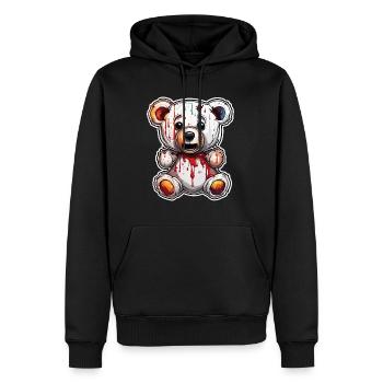 Ours en peluche / Peluche / Animal en peluche / Idée cadeau - Sweat à capuche Premium bio Homme - noir - Devant - Nico (187cm)