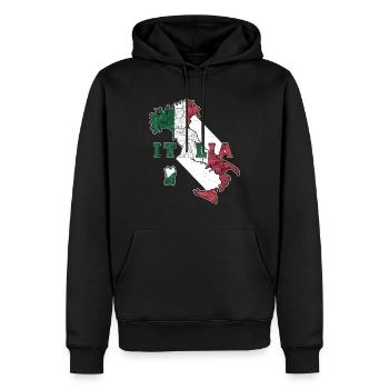 Italie - Sweat à capuche Premium bio Homme - noir - Devant - Nico (187cm)