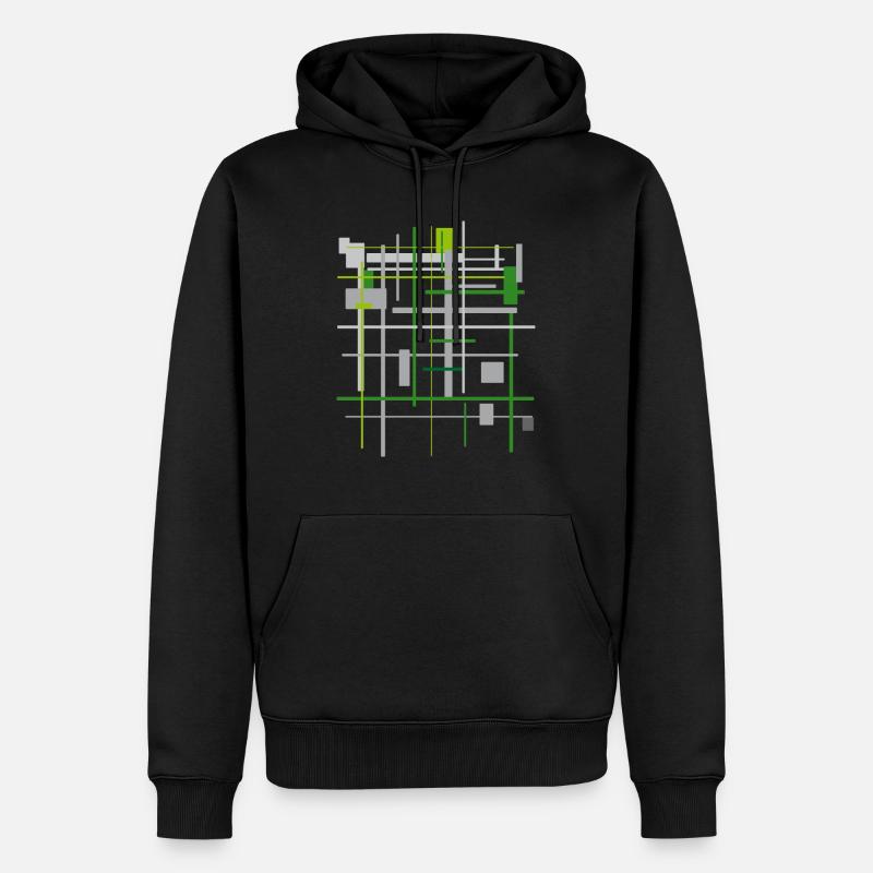 Muster - Männer Premium Bio Hoodie - Schwarz
