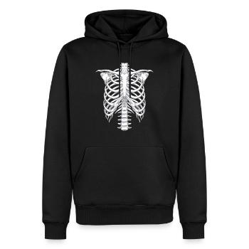 Skelett Halloween Kostüm - Männer Premium Bio Hoodie - Schwarz - Vorne - Nico (187cm)