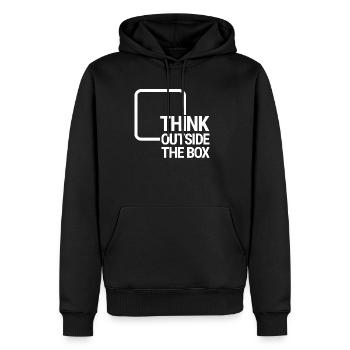 Sortez des sentiers battus - Sweat à capuche Premium bio Homme - noir - Devant - Nico (187cm)