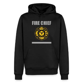 Fire Brigade Commander Chief Chief - Men’s Premium Organic Hoodie - black - Front - Nico (187cm)