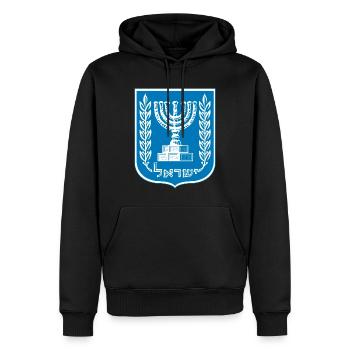 Menora Der siebenarmige Leuchter, Israel Judentum - Männer Premium Bio Hoodie - Schwarz - Vorne - Nico (187cm)