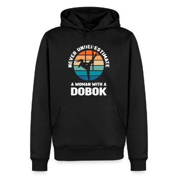 Tang Soo Do Kämpfer | Koreanisch Kämpfen Geschenke - Männer Premium Bio Hoodie - Schwarz - Vorne - Nico (187cm)