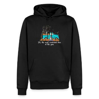 Herbst It's The Most Wonderful Time of The Year - Männer Premium Bio Hoodie - Schwarz - Vorne - Nico (187cm)