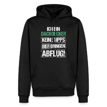Je suis couvreur - apportez de la bière et partez - Sweat à capuche Premium bio Homme - noir - Devant - Nico (187cm)