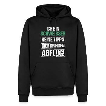 Je suis soudeur - apporte de la bière et décolle - Sweat à capuche Premium bio Homme - noir - Devant - Nico (187cm)