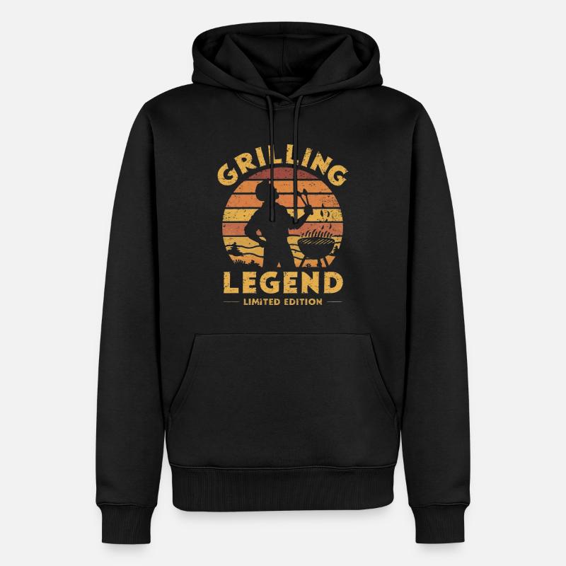 Grilling Legend Limited Edition - Männer Premium Bio Hoodie - Schwarz
