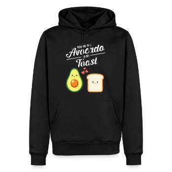 You're The Avocado To My Toast - Sweat à capuche Premium bio Homme - noir - Devant - Nico (187cm)