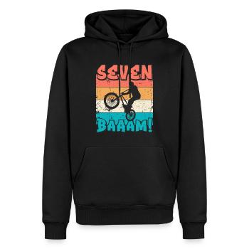 7. Geburtstag Bmx 7 Jahre Geschenk - Männer Premium Bio Hoodie - Schwarz - Vorne - Nico (187cm)