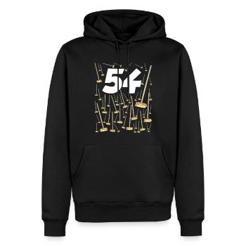 54 balais versèrent humour 54 ans homme ou femme - Sweat à capuche Premium bio Homme - noir - Devant - Nico (187cm)