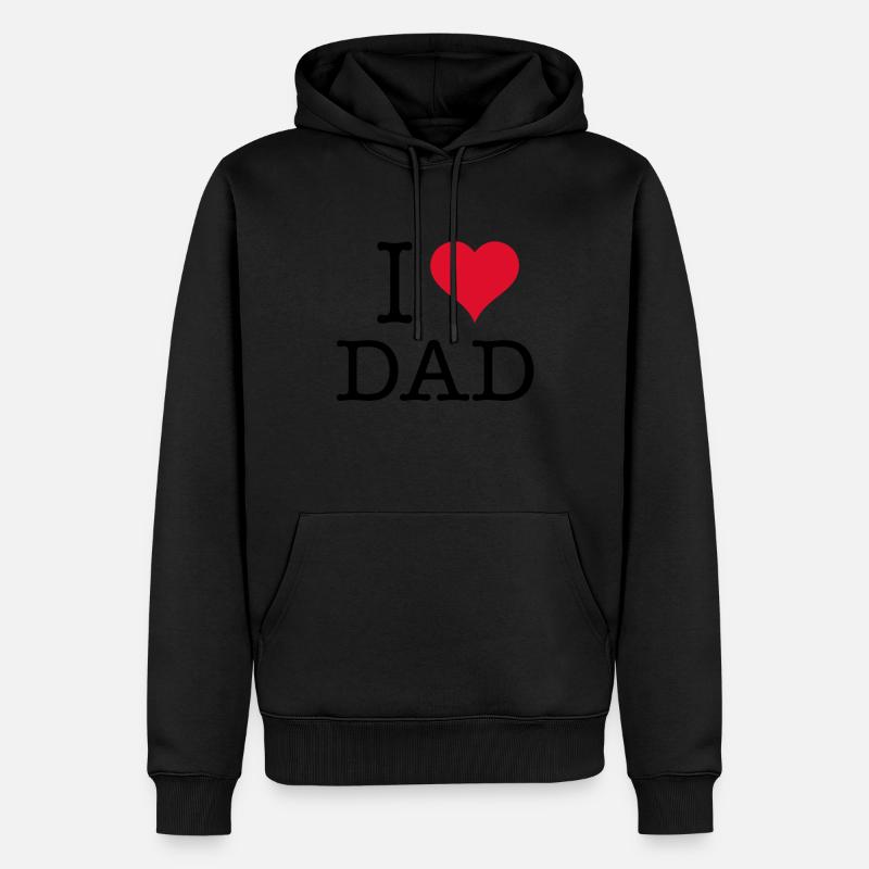 J’AIME PAPA - Sweat à capuche Premium bio Homme - noir