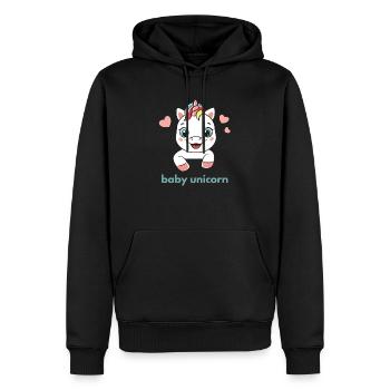 Baby Unicorn - Männer Premium Bio Hoodie - Schwarz - Vorne - Nico (187cm)