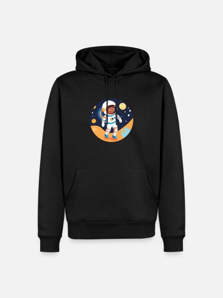 Kosmisches Kinderabenteuer - Männer Premium Bio Hoodie - Schwarz