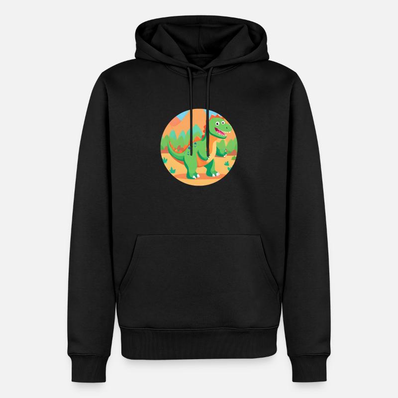 Jungle Dino Fun - Sweat à capuche Premium bio Homme - noir