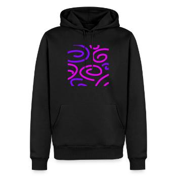 Spiral Four - Sweat à capuche Premium bio Homme - noir - Devant - Nico (187cm)