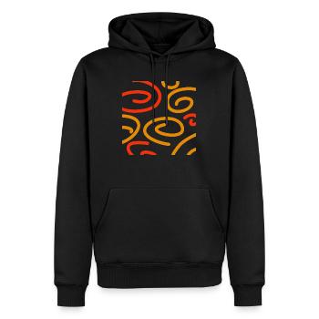 Spiral - Sweat à capuche Premium bio Homme - noir - Devant - Nico (187cm)
