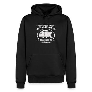Kreuzfahrt wenn ich nicht gerade auf Kreuzfahrt - Männer Premium Bio Hoodie - Schwarz - Vorne - Nico (187cm)