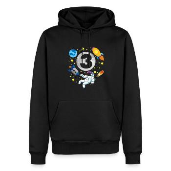 Astronaut | Space | 3th Bday | 3 Years Old Bday - Männer Premium Bio Hoodie - Schwarz - Vorne - Nico (187cm)