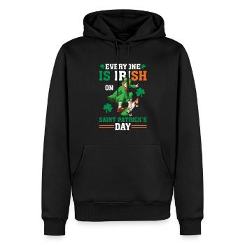 Irland-Flagge, irische Karte, irische Flagge - Männer Premium Bio Hoodie - Schwarz - Vorne - Nico (187cm)
