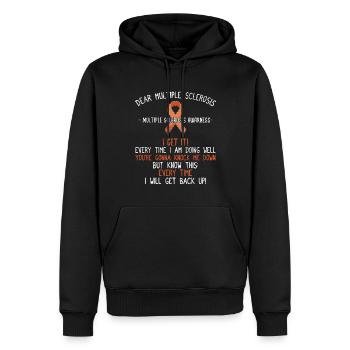 Multiple Sclerosis MS Awareness Day - Men’s Premium Organic Hoodie - black - Front - Nico (187cm)