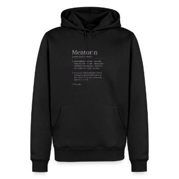 LiA Mentorin Geschenk Definition - Männer Premium Bio Hoodie - Schwarz - Vorne - Nico (187cm)