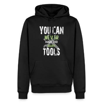 Sie Können Niemals Zu Viele Werkzeuge Haben - Männer Premium Bio Hoodie - Schwarz - Vorne - Nico (187cm)
