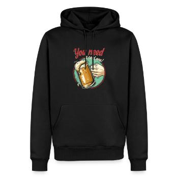 You need a cold one - Bier Tag Beer Day - Männer Premium Bio Hoodie - Schwarz - Vorne - Nico (187cm)