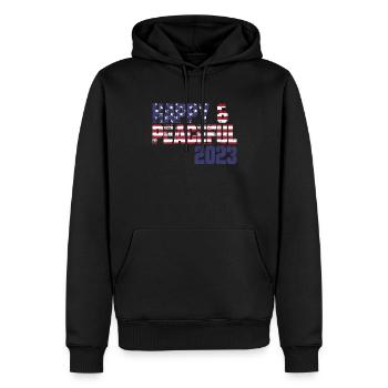 Liberté pour toute l’humanité - Sweat à capuche Premium bio Homme - noir - Devant - Nico (187cm)