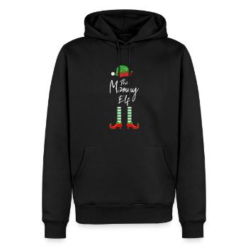 Maman Elfe pour Noël - Sweat à capuche Premium bio Homme - noir - Devant - Nico (187cm)