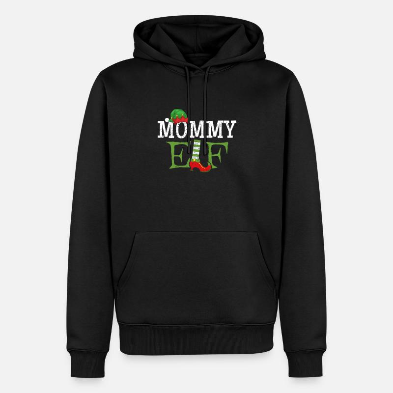 Maman Elfe pour Noël - Sweat à capuche Premium bio Homme - noir