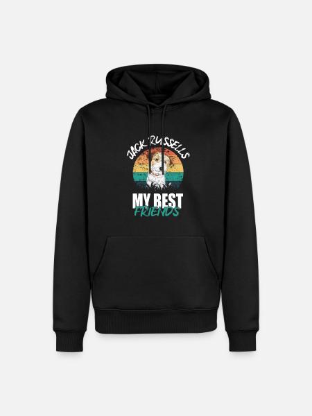 Jack Russell - Men’s Premium Organic Hoodie - black