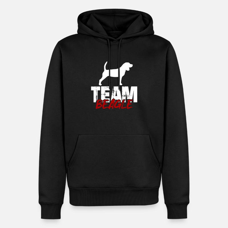 Team Beagle - Männer Premium Bio Hoodie - Schwarz