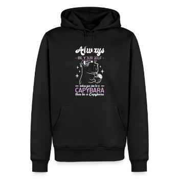 Soyez toujours vous-même à moins que vous ne puissiez être un capybara - Sweat à capuche Premium bio Homme - noir - Devant - Nico (187cm)