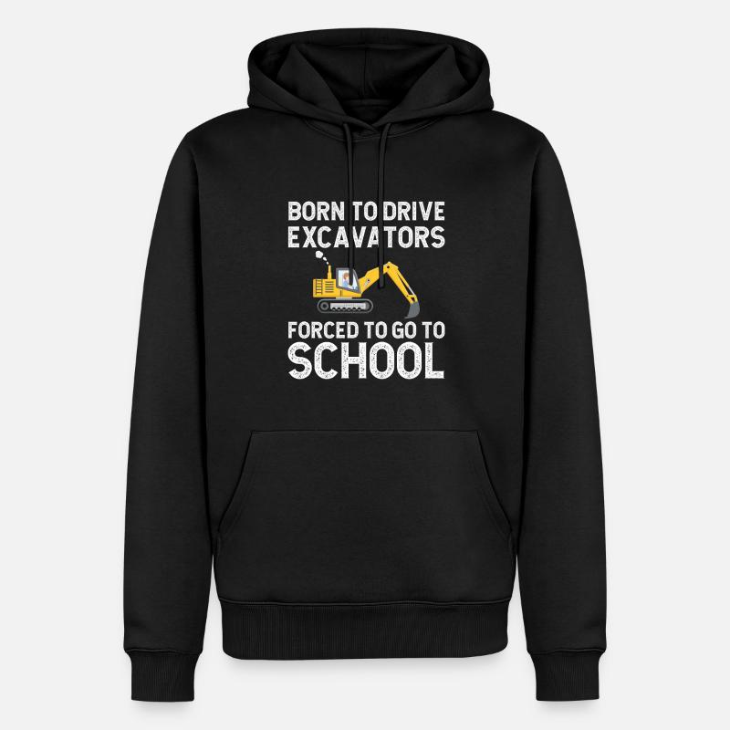 Baggerfahrer Bagger Schule - Männer Premium Bio Hoodie - Schwarz