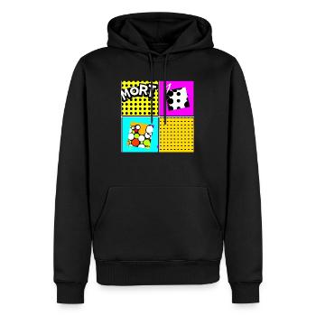 Pop art - Männer Premium Bio Hoodie - Schwarz - Vorne - Nico (187cm)