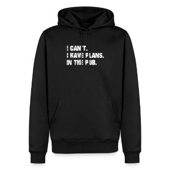 J’ai des projets. Dans le pub. - Sweat à capuche Premium bio Homme - noir - Devant - Nico (187cm)