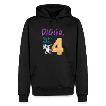 DIGGA, j’ai déjà 4 ans - Sweat à capuche Premium bio Homme - noir - Devant - Nico (187cm)