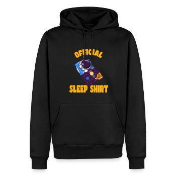 Bonne nuit - Sweat à capuche Premium bio Homme - noir - Devant - Nico (187cm)