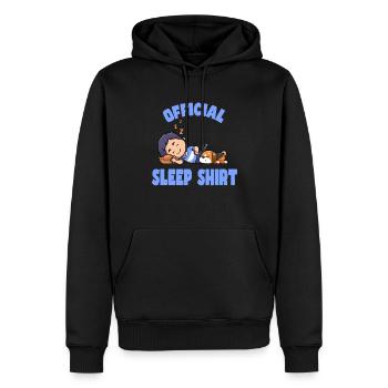 Bonne nuit - Sweat à capuche Premium bio Homme - noir - Devant - Nico (187cm)