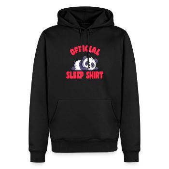 Bonne nuit - Sweat à capuche Premium bio Homme - noir - Devant - Nico (187cm)