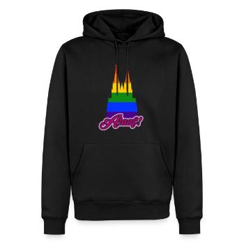 Chaque Jeck est différent! Moi aussi. Carnaval LGBTQ de Cologne - Sweat à capuche Premium bio Homme - noir - Devant - Nico (187cm)