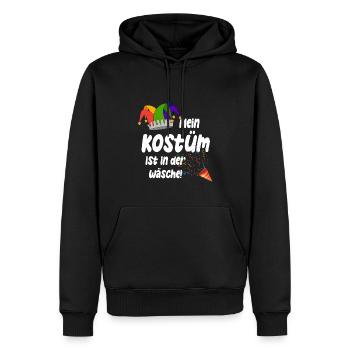 Mein Kostüm ist in der Wäsche - Männer Premium Bio Hoodie - Schwarz - Vorne - Nico (187cm)