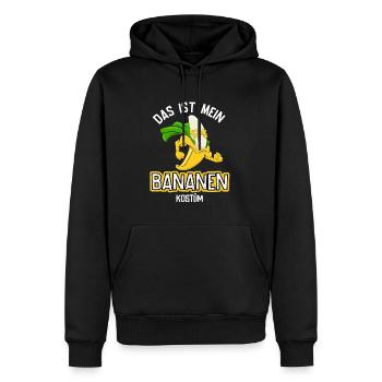 Karneval Kostüm Bananen - Männer Premium Bio Hoodie - Schwarz - Vorne - Nico (187cm)