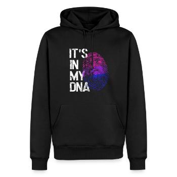 L’amour LGBTQ dans mon ADN - Sweat à capuche Premium bio Homme - noir - Devant - Nico (187cm)