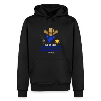 Karneval Kostüm Sheriff - Männer Premium Bio Hoodie - Schwarz - Vorne - Nico (187cm)