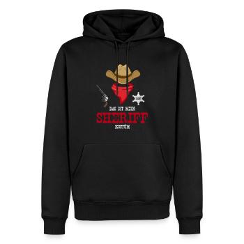 Karneval Kostüm Sheriff - Männer Premium Bio Hoodie - Schwarz - Vorne - Nico (187cm)